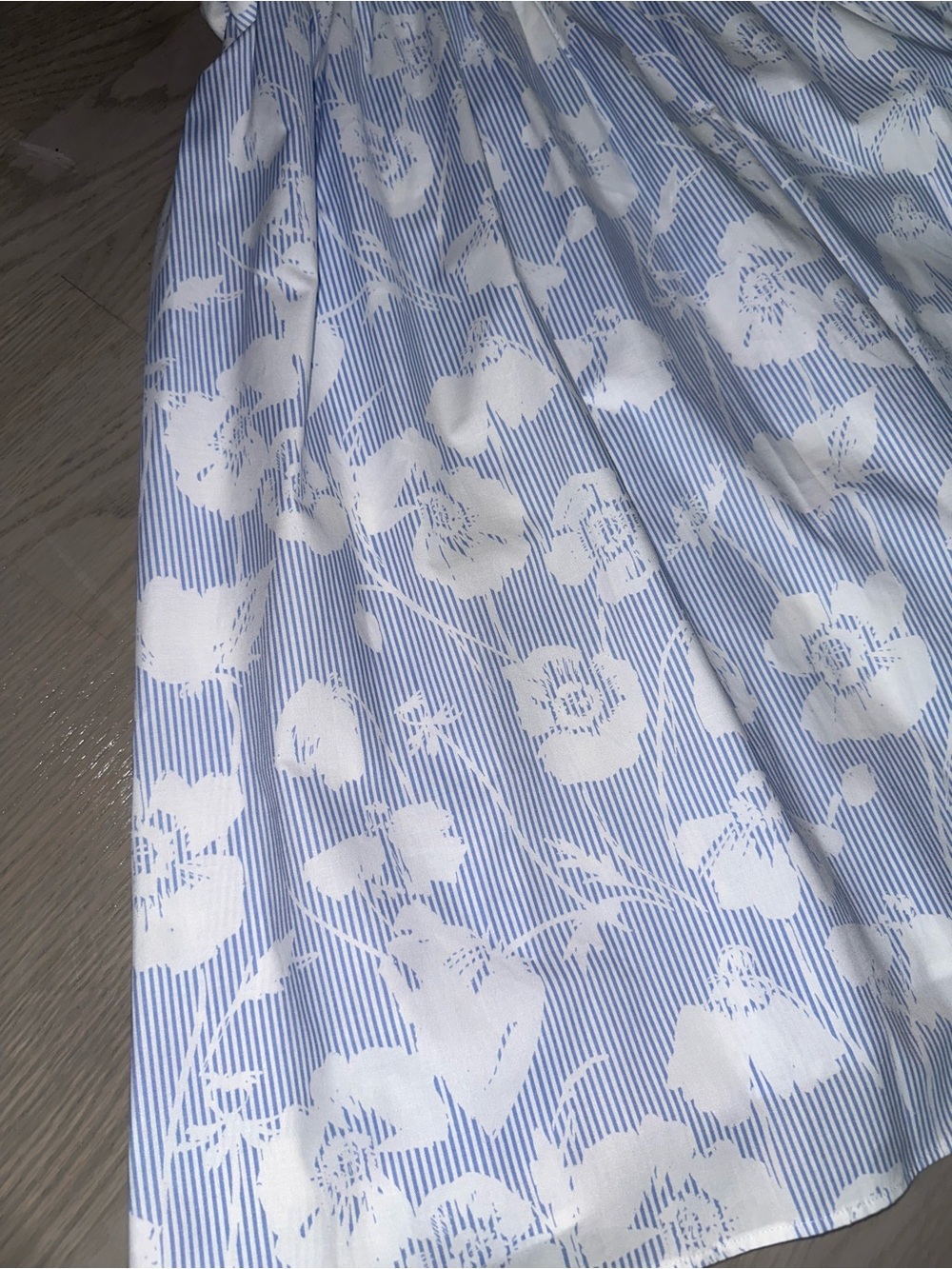Karl Lagerfeld Light Blue Floral Jacquard Midi Skirt - Picture 3 of 7